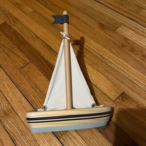 Magnolia Hearth & Hand kids wooden sailboat
